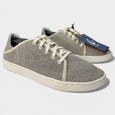 OluKai Pehuea Li Womens Size 8 Tapa White Sand Casual Sneakers 20379 NEW