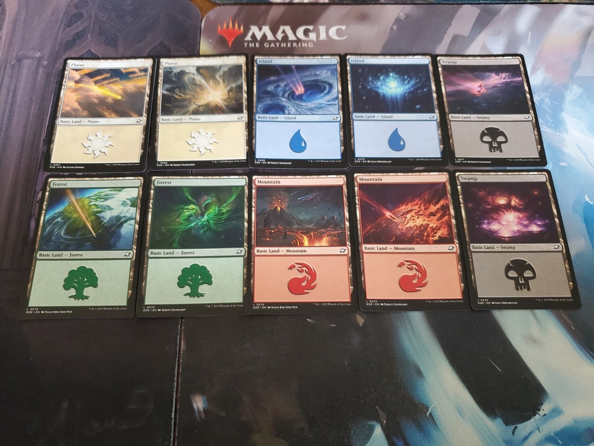 MTG. Edge of Eternities Basic Land Set. 10 lands. 1 Of Each. Pack Fresh