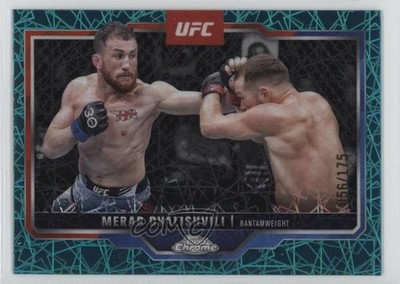 2025 Topps Chrome UFC Teal Lazer Refractor 56/175 Merab Dvalishvili #118 10ps