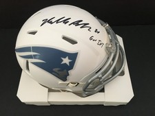 MALCOLM BUTLER AUTOGRAPHED PATRIOTS RIVALRIES MINI HELMET  J.S.A.  AUTH