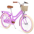ZUKKA 20" Girls Bike w/Woven Basket, Coaster Brake for Ages 7-10,Padded Saddle