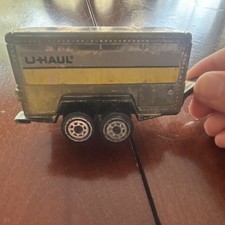 TootsieToy U-Haul Vintage Metal Diecast Trailer Toy Gray Yellow Made in China