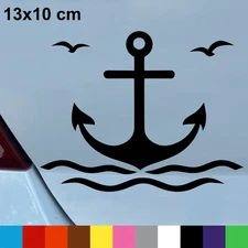 Car sticker anchor, coast, sea, Sylt, Holland 13x10 cm sticker n0563