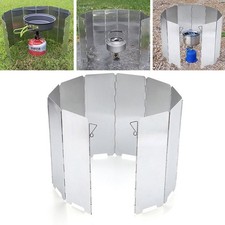 Aluminium 10 Platten Windschutz für Camping Kocher Gaskocher Outdoor Faltbarer