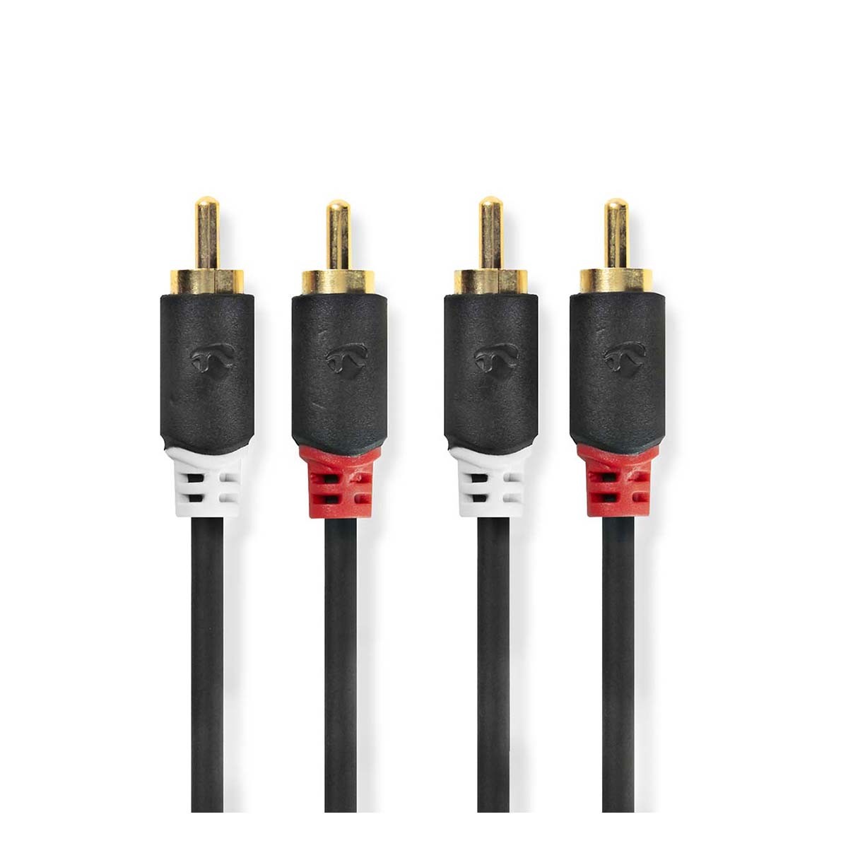 Câble double RCA mâle Nedis 10m pour éliminer les bruits parasites