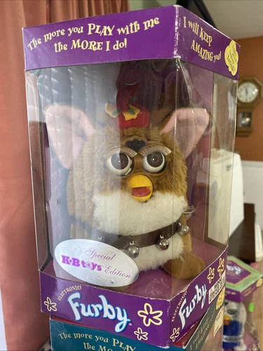 Vintage 1999 KB Toys Christmas Reindeer Furby, Special Limited Edition NIB Brown