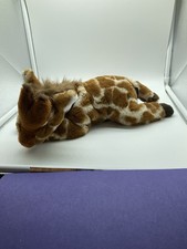 2020 FAO Schwartz Giraffe Laying Stuffed Plush Brown And Tan