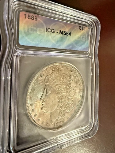 1889 MS 64 Morgan Silver Dollar. Beautifully Toned. Golden reverse.