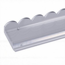 Clear Mahjong Rack With Pusher Acrylic 17.5 Inch Magnetic Scalloped Mahjong QAWF