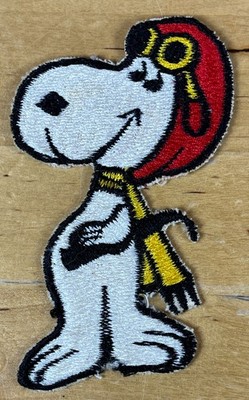 Snoopy Red Baron 4  Figural Embroidered Sew-On Patch Vintage Peanuts