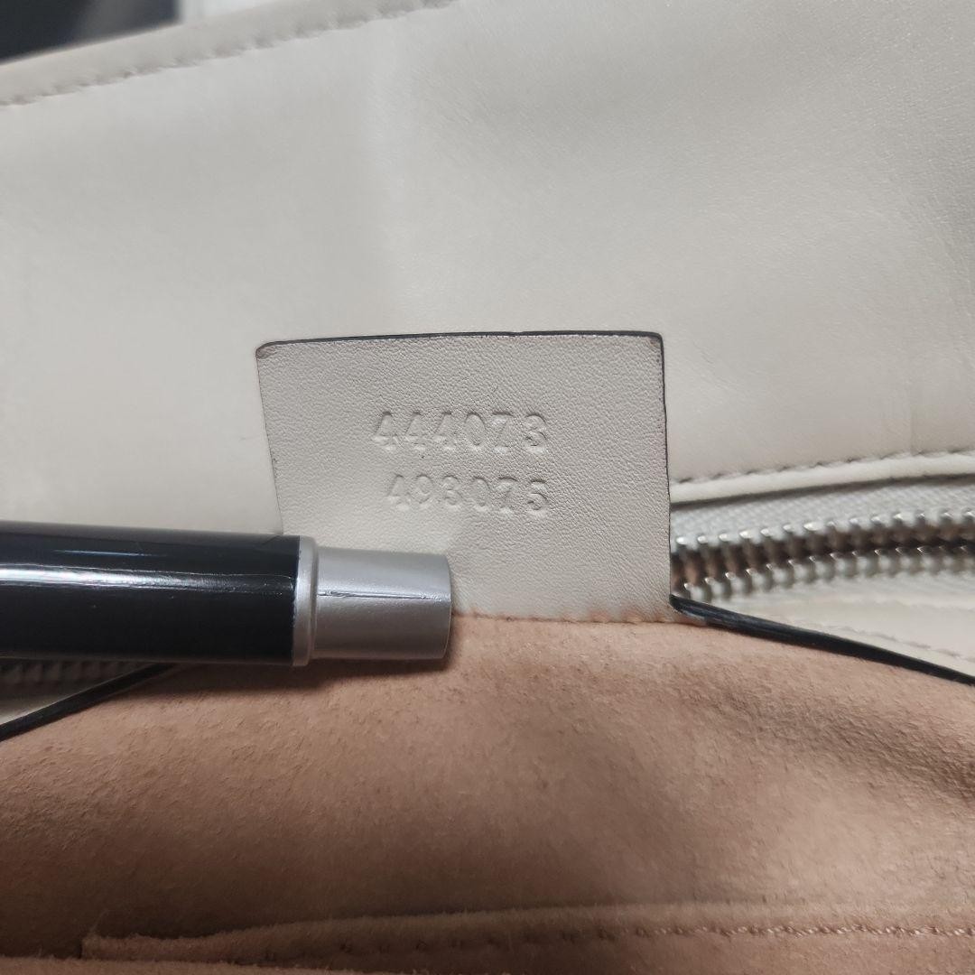 GUCCI Dionysus Tote Bag Off-White Leather 2Way Shoulder Purse Excellent thumbnail 9