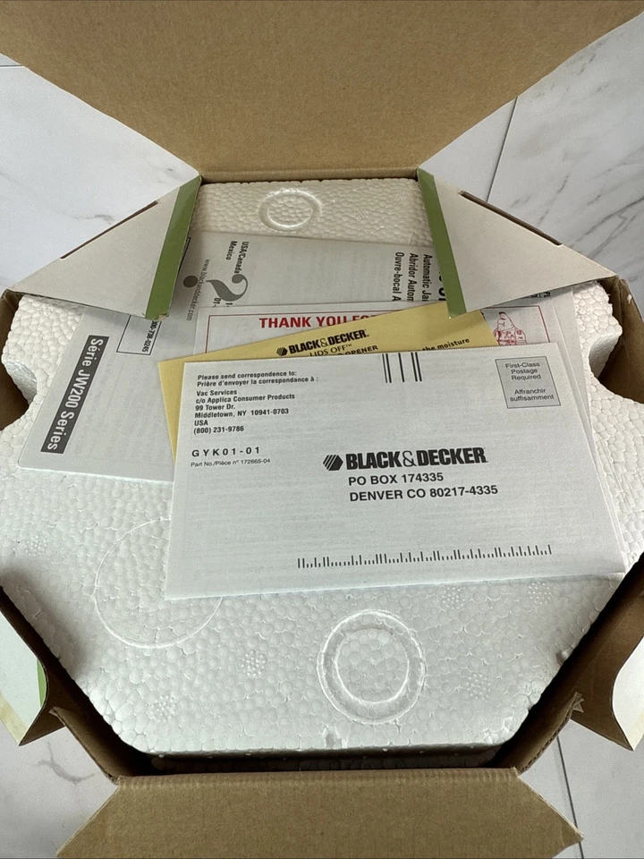 Black & Decker✨Abridor de tarros automático con tapas✨JW200✨Un solo toque abre frascos Foto 4 de 4