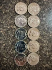 1962 Franklin Half Dollar GEM Mirror Finish 10 Coins