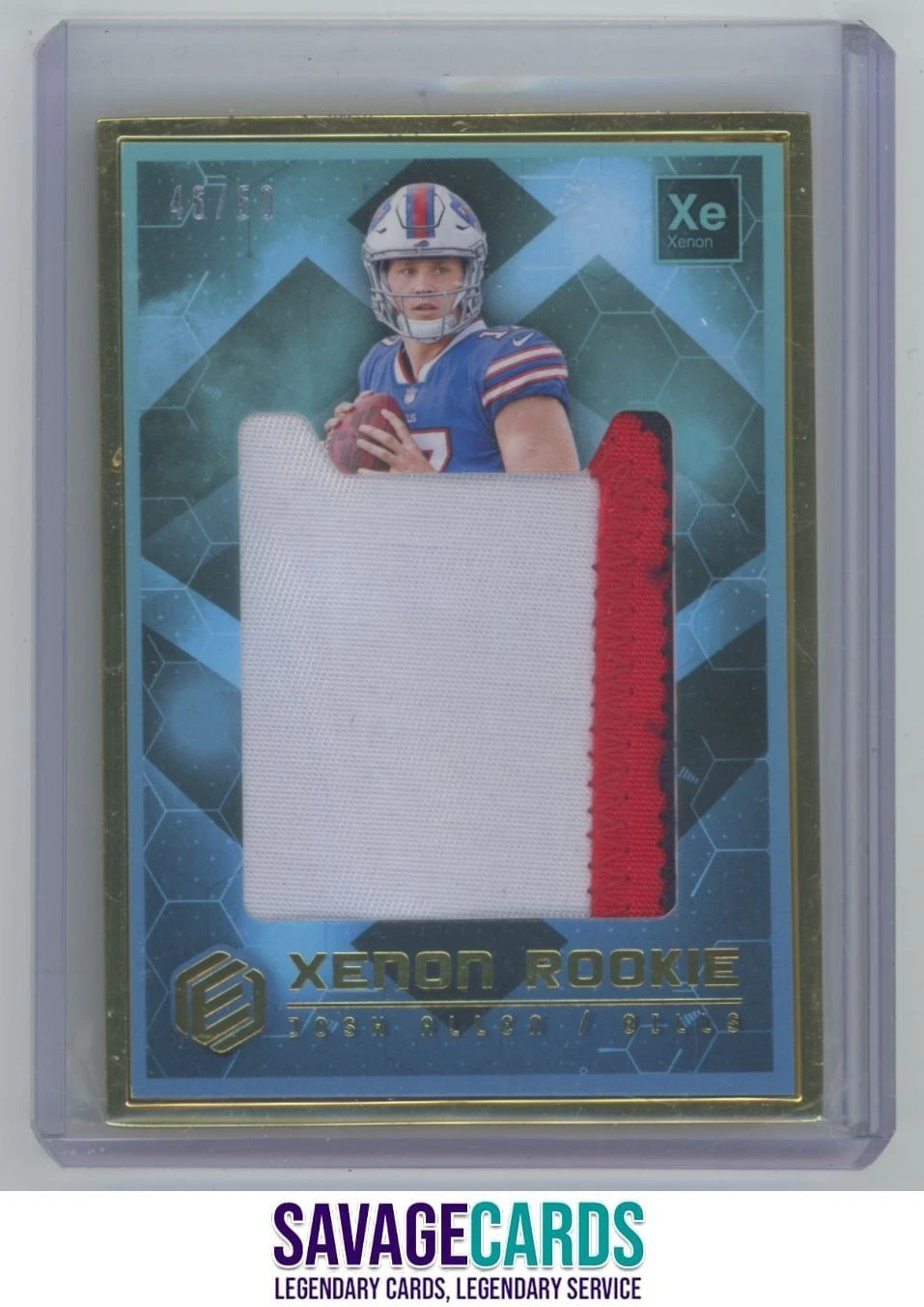 Josh Allen Panini Elements Xenon Rookie Jumbo Materials Metal Framed #XJA Base