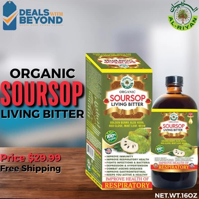 Organic Soursop Living Bitter Golden Berry Aloe Vera Red Clove Neem Al Riyan
