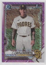 2021 Bowman Chrome Prospects Fuchsia Shimmer Refractor 21/199 Victor Acosta 01lk