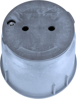 910 Electrical Splice Box with 10-Inch Diameter, 1-Piece, Grey