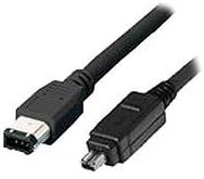 Equip FireWire IEEE-1394 6/4-Pin Cable, 1.8m - Black Cable