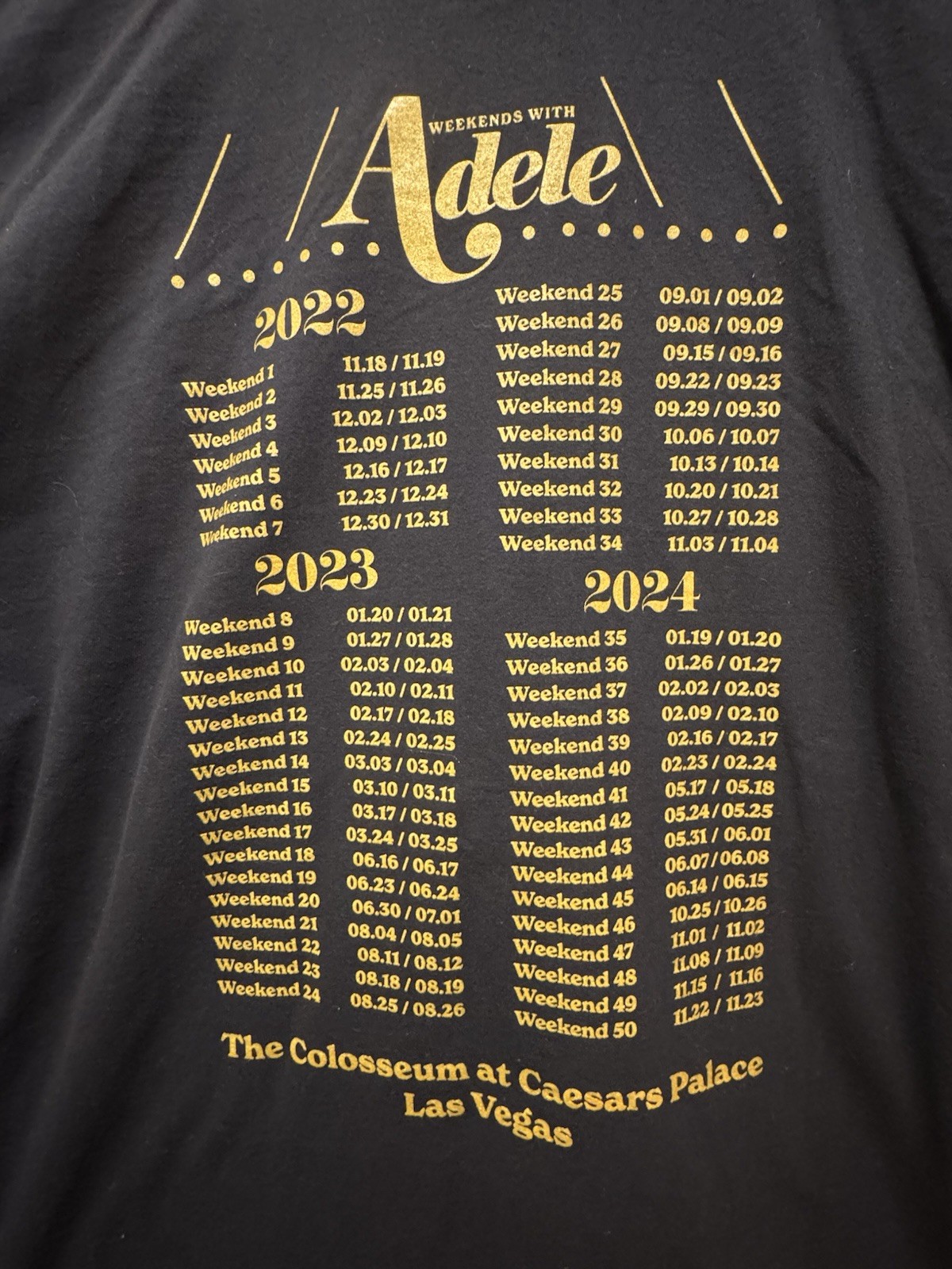 Adele Weekends With Adele Las Vegas Tour Long Sle… - image 6