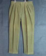 Vintage Polo Ralph Lauren Hammond Pant Corduroy Men 38x32 Green Cuffed Old Money