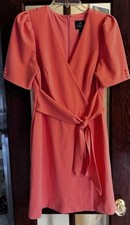 Adrianna Papell Party  dress Faux Wrap Crepe Short Pale Pink Dress