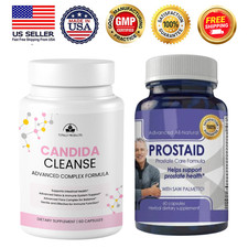 Candida Cleanse Detox Gut Support Immune Supplement Saw Palmetto Prostate Health