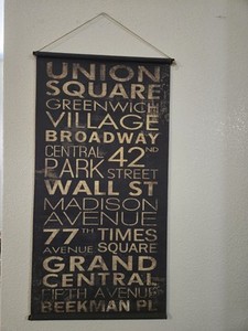 New York City Canvas Bus Roll NYC Union Square, Broadway, Central Park, Poster