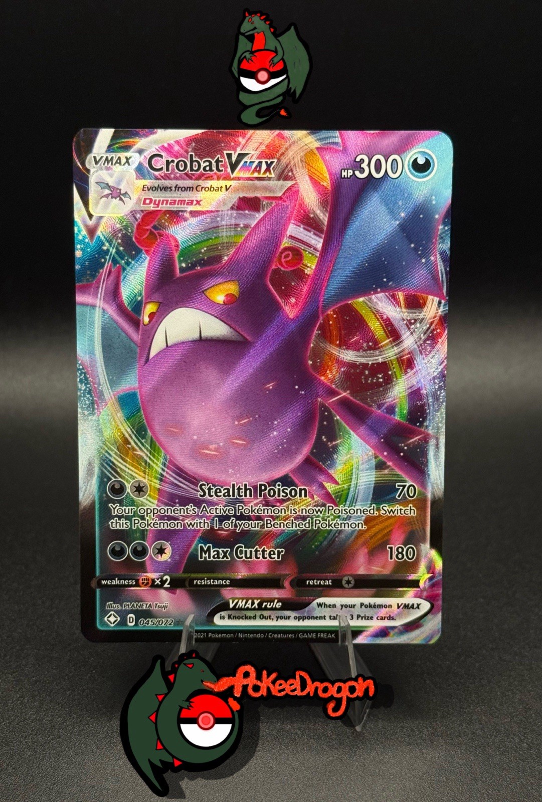Pokemon TCG - Crobat VMAX  #045/072  Shining Fates - Ultra Rare - NM