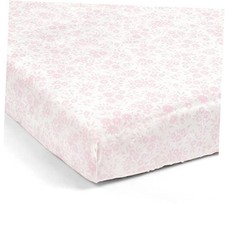 Garden of Flowers Soft  Plush Fitted Crib Sheet 52"x 28" Pink