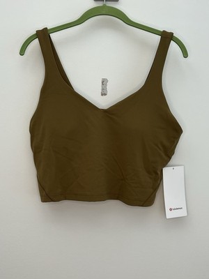 NWT Size 14 Lululemon Align Tank Crop Built In Bra ALSC Allspice