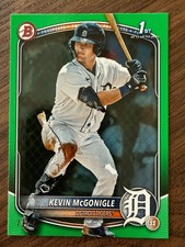 2025 Bowman 1st Kevin McGonigle Green RC /99 🔥 Rookie MLB Baseball Tigers