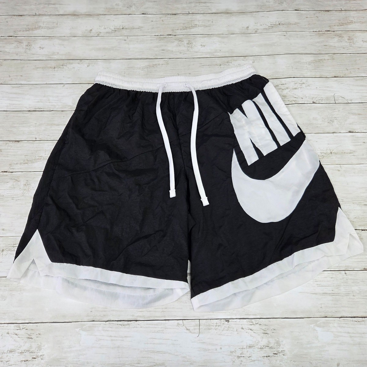 Nike Shorts Men 3XL Black Big Swoosh Athletic Nylon Mesh CV1829