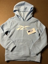 NWT Children  s Size 7 Reebok Hoodie - Unisex Sky Blue Pullover