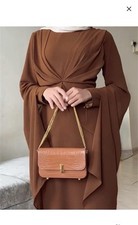 New Brown Chiffon Maxi Dress UK size 10/12