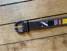 Vintage Men s Needlepoint Belt Abstract Design Size 42