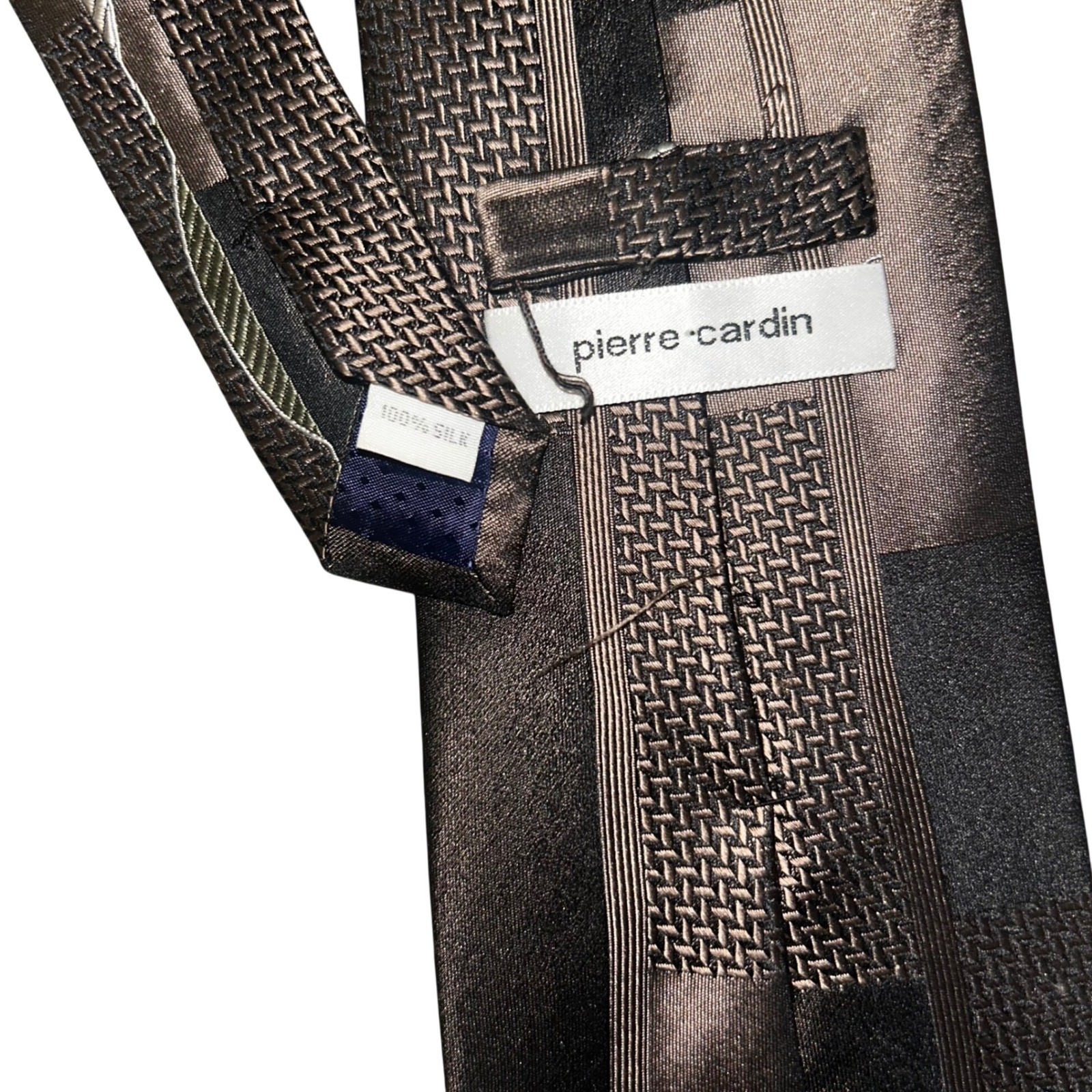 Pierre Cardin Silk Geometric Patchwork Necktie Br… - image 3