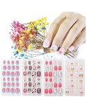 Unicorn Pink & White Shiny Pre-Designed Short Square Press-On Nails Set — photo 2