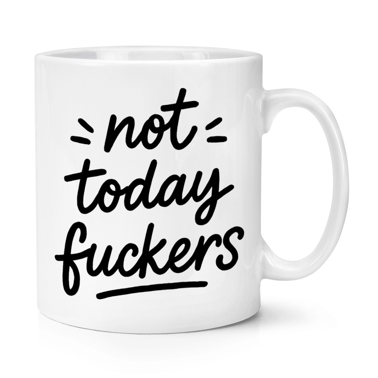 Not Today F*ckers 10oz Mug Cup Lazy Sloth Birthday Dad Fathers Day Mum Funny