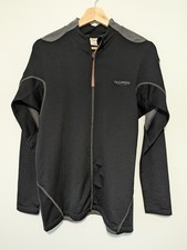 Men's Triumph Motorcycles 1/2 Zip Pullover Black Gray Long Sleeve Size S