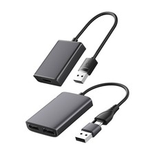 1080P Double Monitors Dispay USB to Double 1/2 1080P Adapter Highly Resolution