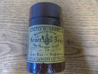 STREICHHÖLZER "Wasserdichtes Feuerzeug" Gebr. Buz Augsburg 19. Jahrhundert