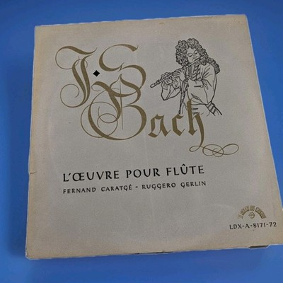 Bach L Œuvre Pour Flûte Vol. I & II 2xLP Le Chant du Monde LDXA-8171/72 Fr Vinyl