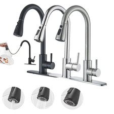 Kitchen Faucet with Pull Down Sprayer Multitask Mode Single Handle High Arc Pull