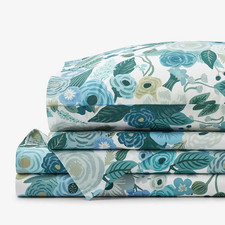 Rifle Paper Co. Garden Party Classic Cool Cotton Percale Bed Sheet Set