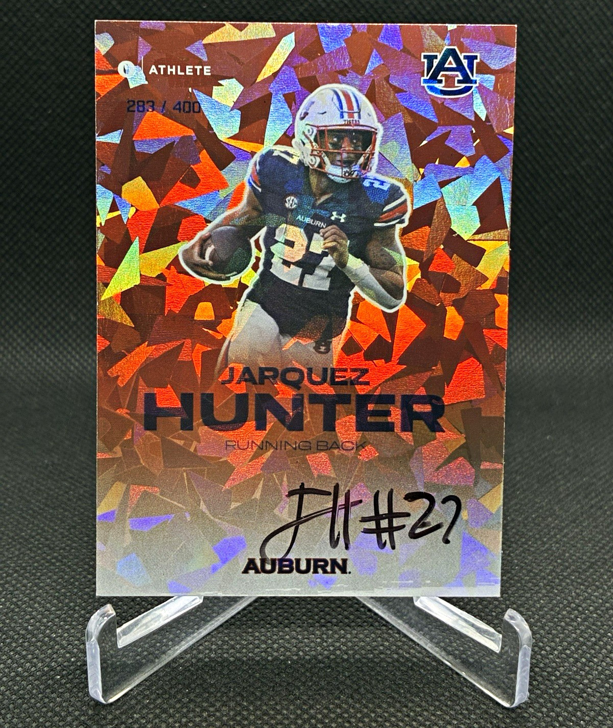 ONIT Athlete 2023 Auburn Tigers Jarquez Hunter RC AUTO Signature Series #283/400