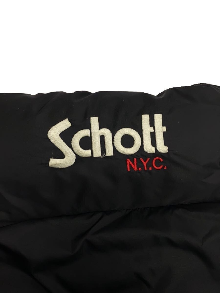 Schott Down Jacket S Nylon BLK Plain 3182018 - image 9