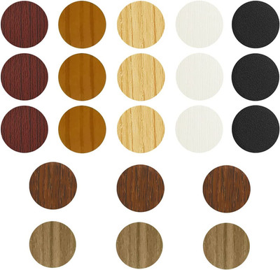 PVC Cover Caps Adhesive Screw Hole Stickers 378 PCS for Wall Vinyl Wood Furnitur