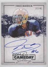 2013 Press Pass Gameday Gallery Silver 31/41 Theo Riddick #GG-TR Auto 0ju0