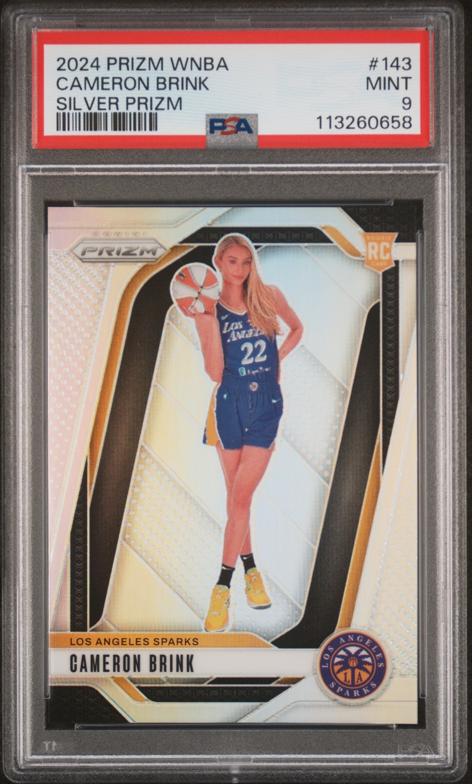 2024 PANINI PRIZM WNBA SILVER PRIZM #143 CAMERON BRINK PSA 9