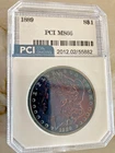 1889 Morgan Silver Dollar.UNC Monster Tone Obverse/Blast White Reverse PCI MS66.